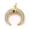 Brass Micro Pave Cubic Zirconia Pendants ZIRC-Q013-37G-1