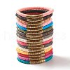 Handmade Polymer Clay Heishi Beads Stackable Stretch Bracelets Set for Women BJEW-JB07451-1