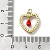Brass Micro Pave Cubic Zirconia Pendants KK-C090-01G-02-3