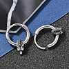 Dinosaur Head 316 Surgical Stainless Steel Hoop Earrings EJEW-G416-23AS-3