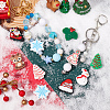 SUNNYCLUE 18Pcs 9 Styles Christmas Theme Silicone Focal Beads SIL-SC0002-28-4