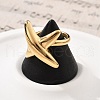 304 Stainless Steel Letter X Finger Rings RJEW-Q012-12G-2