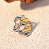 304 Stainless Steel Adjustable Cuff Rings RJEW-S626-01GP-C-1