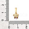 Brass Micro Pave Cubic Zirconia Charms KK-D356-05F-G-3