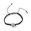 Acrylic Braided Bead Bracelet BJEW-JB08552-04-1