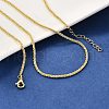 2MM Brass Link Chain Necklaces NJEW-M108-40G-4