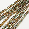 Electroplate Glass Beads Strands EGLA-D018-6x6mm-48-1