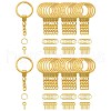 10Pcs Iron Split Key Rings IFIN-YW0003-37G-1