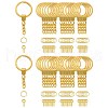 10Pcs Iron Split Key Rings IFIN-YW0003-37G-1