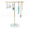 Golden Tone T Bar Iron Earring Displays Stands EDIS-WH0035-23A-1