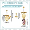 Alloy & Brass Wedding Photo Locket Pendant Decoration HJEW-WR00001-2