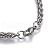 Non-Tarnish 304 Stainless Steel Wheat Chain Necklaces NJEW-F242-14P-B-3
