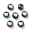 UV Plating Rainbow Iridescent Acrylic Beads X1-OACR-F004-09A-2