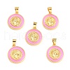 Brass Enamel Pendants KK-P209-03G-11-RS-1
