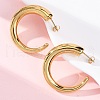 C-Shaped 304 Stainless Steel Stud Earrings for Women EJEW-A125-05G-3