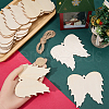SUNNYCLUE 2 Sets Unfinished Wood Pendant Decorations WOOD-SC0001-89-3