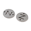 Non-Tarnish 201 Stainless Steel Hollow Flat Round Links FIND-R149-03N-P-2