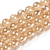 Electroplate Glass Bead Strands EGLA-R041-10mm-09-1