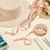 WADORN 2 Rolls 2 Styles Cotton Striped Ribbons OCOR-WR0001-56A-4