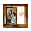Double Sided Wooden Rotating Photo Frames with DIY Word Aunt Heart DJEW-WH0056-001-1