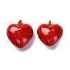 Brass Enamel Pendants KK-M324-06B-G02-1