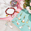 Easter Theme Alloy Enamel Pendant Stitch Markers HJEW-AB00332-5