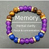 Round Natural Tiger Eye & Amethyst & Blue Spot Jasper Beads Stretch Bracelets for Girl Women FS-WGE0C43-10-1
