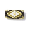 Handmade Glass Seed Beaded European Beads PALLOY-MZ00694-04-1