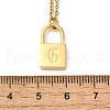 304 Stainless Steel Rolo Chain Pendant Necklaces NJEW-S444-01G-07-5