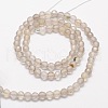 Faceted Natural Agate Round Beads Strands G-E318C-4mm-12-2