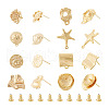 16Pcs 8 Style Brass Stud Earring Findings FIND-TA0001-85-11