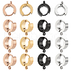 DICOSMETIC 8pcs 4 colors Ion Plating(IP) 304 Stainless Steel Huggie Hoop Earrings Findings STAS-DC0005-17-1