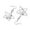 Star Copper Wire Wrapped Acrylic Dangle Earrings EJEW-JE05774-4
