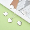 Tarnish Resistant 304 Stainless Steel Stamping Blank Tag Heart Pendants STAS-R063-02-5