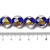 Handmade Gold Foil and Silver Foil Lampwork Flat Round Beads FOIL-C001-02I-4