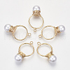 ABS Plastic Imitation Pearl Pendants KK-N235-016-2