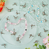 SUNNYCLUE 60Pcs 2 Styles Stainless Steel Spring Bead Clamps for Beading Jewelry Making FIND-SC0009-62-4