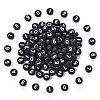 Black Opaque Acrylic Beads SACR-YW0001-16A-1