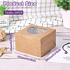 Square Paper Biscuit Boxes with Heart Clear Window CON-TAC0001-12C-02-13