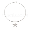 Brass Charm Necklace BJEW-Q350-07B-P-1