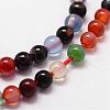 Natural Multi-Color Agate Beads Strands G-N0184-08-2mm-3