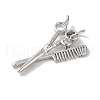 Rack Plating Brass & Cubic Zirconia Pendants KK-L216-062P-2
