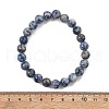 Natural Blue Spot Jasper Beaded Stretch Bracelets BJEW-Q692-35-8mm-3