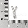 Rhodium Plated 925 Sterling Silver Ice Pick Pinch Bails STER-NH0001-26P-3