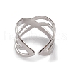 Non-Tarnish 304 Stainless Steel Cuff Rings RJEW-G285-37P-3