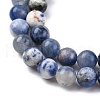 Natural Sodalite Round Bead Strands G-E334-8mm-08-6