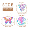 Biyun 48Pcs 12 Styles Ion Plating(IP) 201 Stainless Steel Filigree Pendants STAS-BY0001-07-11