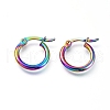 201 Stainless Steel Hoop Earrings EJEW-A063-20L-M-1