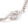 Knot Rack Plating Brass Box Chain Slider Bracelets BJEW-S148-01P-2