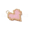 10Pcs MIYUKI Delica Glas Seed Beaded Heart Pendants PALLOY-MZ00701-5